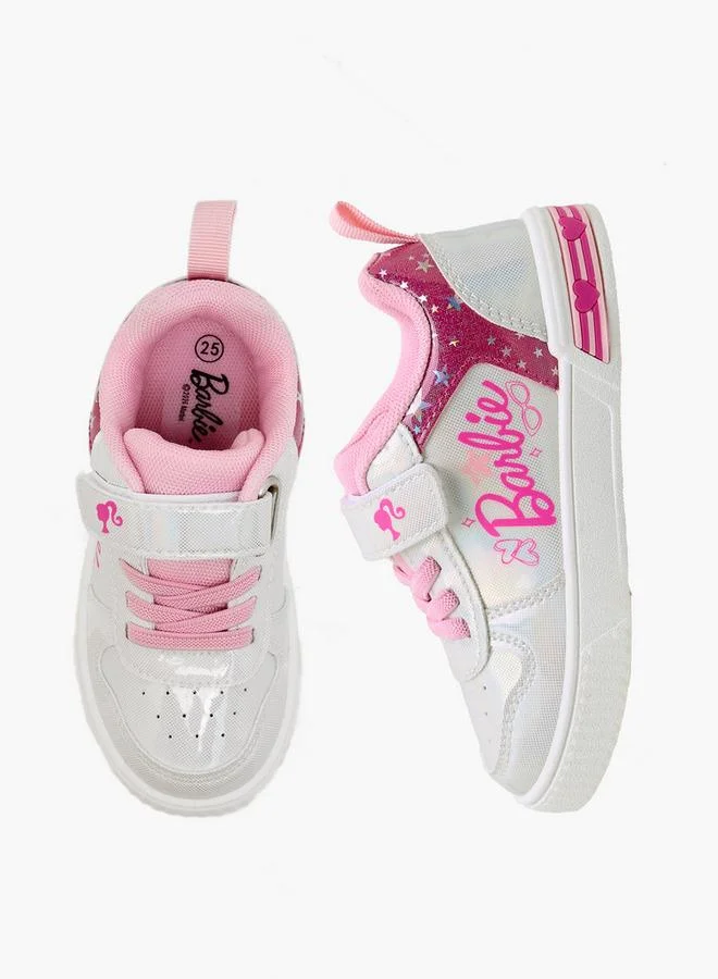 باربي Girls Hook & Loop Sneakers