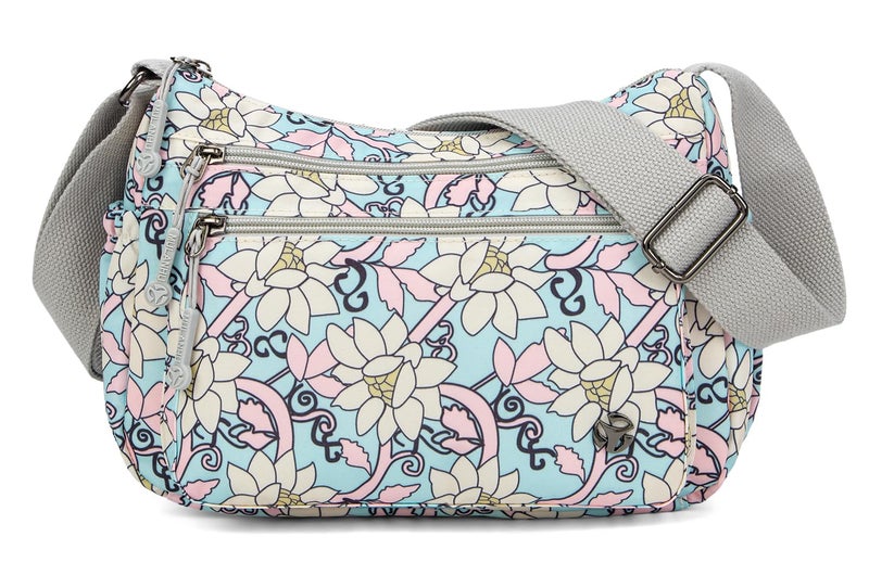 Pealwel Casual Crossbody Bag with Anti Theft Pocket - Women Lightweight Water-Resistant Purse Bag (Vine Flower) - Image 1