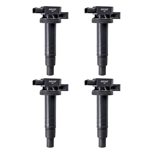 MAS Set of 4 Ignition Coil Pack Compatible with Scion Toyota Echo Prius Camry Yaris 2001 2002 2003 2004 2005 2006 2007 2008 2009 xA xB 2004 2005 2006 13 15 L4 Replacement for C1304 UF316 5C1293