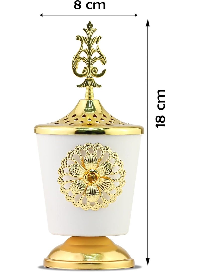 Charcoal Incense Burner, Bakhoor Burner, Oud Frankincense Incense Burner, Vintage Arabic Burner, Suitable For Arabian Oud, Yoga, Spa and Aromatherapy, Office & Home Decor (style 3) - Image 4