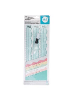 We R Memory Keepers Rulers And Tear Guide Easy To Tear And Deckle Paper Diy Craft Project Zigzag Wave Coarse Deckle Fine Deckle Card Making Scrapbooking Invitations Journaling Decorations  - Image 1