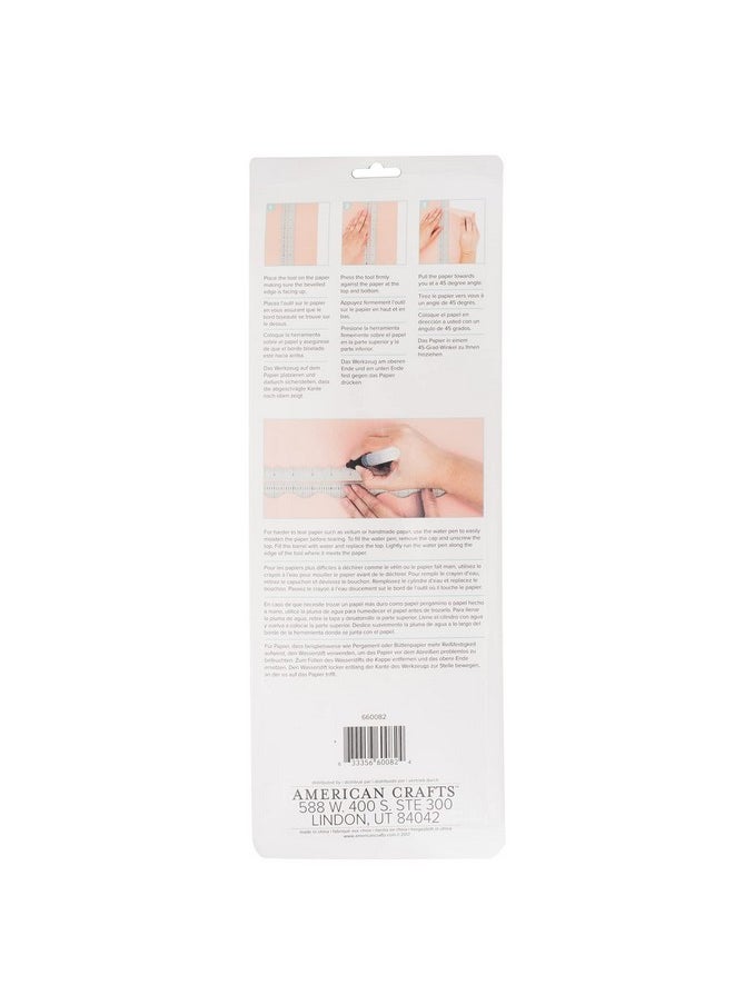 We R Memory Keepers - Rulers And Tear Guide Easy To Tear And Deckle Paper Diy Craft Project Zigzag Wave Coarse Deckle Fine Deckle Card Making Scrapbooking Invitations Journaling Decorations - Image 1