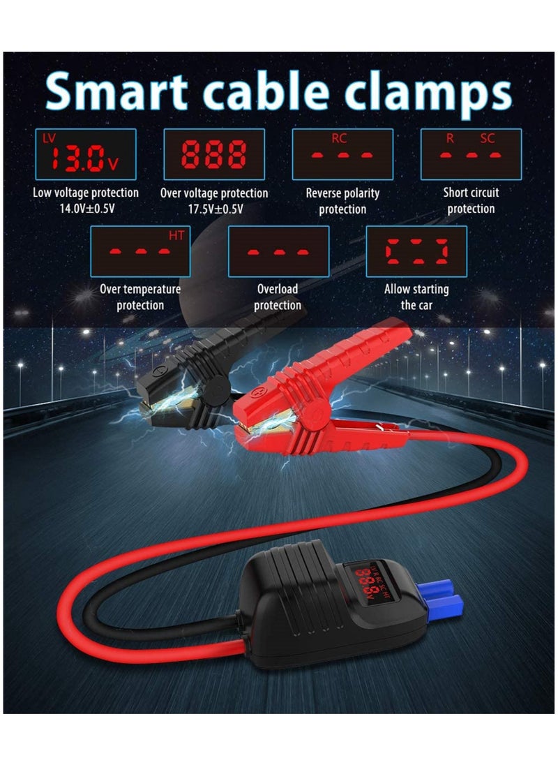 Generic Mini Jump Starter Car Battery Smart Clip With Battery Detection 12V 1000A Up to 6.0L Gas Or 4.5L Diesel Engine Power Pack Auto Battery Booster with LED Light  - Image 3