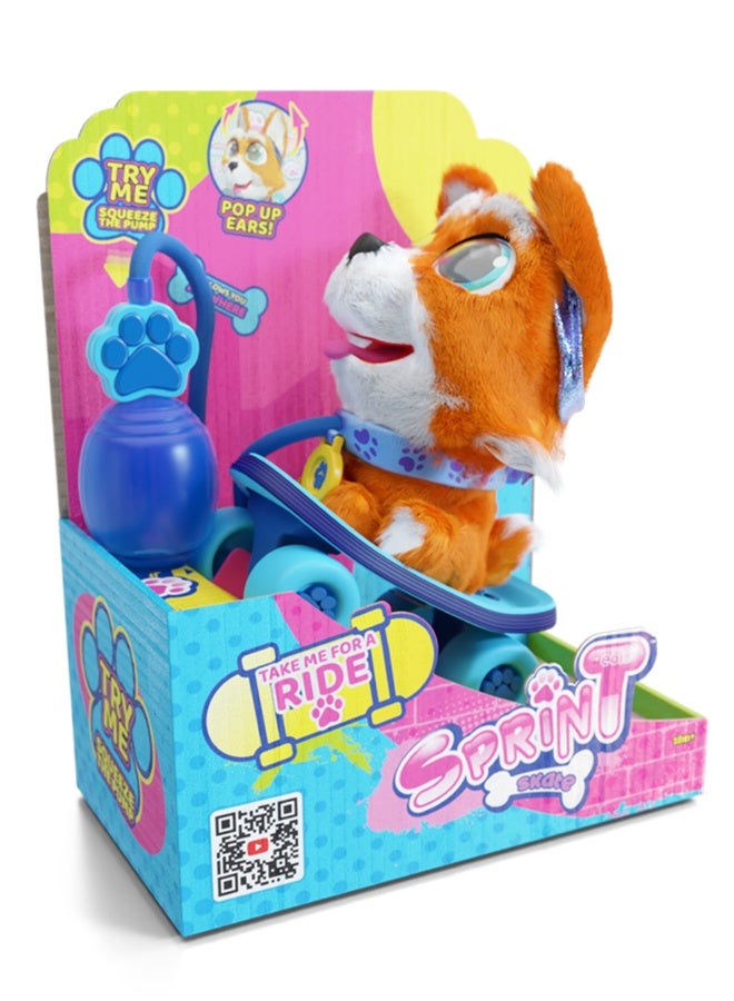 EOLO Sprint Mini - Air Pump Leash Handle - With Pop-Up Ears - Superstable Skate - Orange Color - Try Me Open Box - Image 1