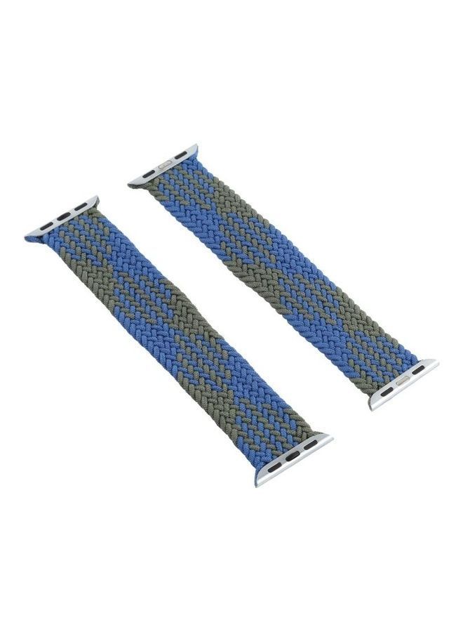 NIBEMINENT Ethnic Replacement Watchband For Apple Watch Series 1/2/3/4/5/6/7/SE 38-40-41mm Blue/Green - Image 2