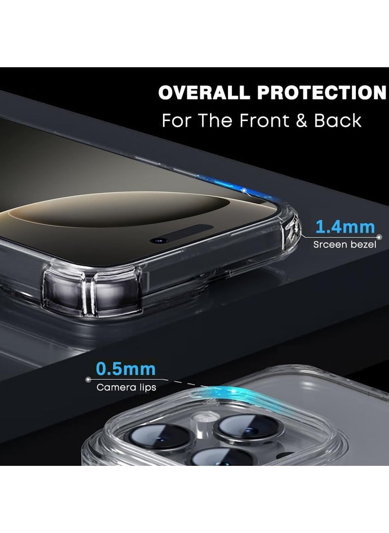 iPhone 16 Pro Clear Case Soft Flexible TPU Shockproof Transparent Back Cover Designed for iPhone 16 Pro
