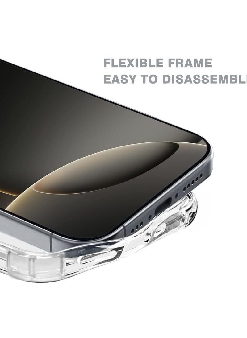 iPhone 16 Pro Clear Case Soft Flexible TPU Shockproof Transparent Back Cover Designed for iPhone 16 Pro