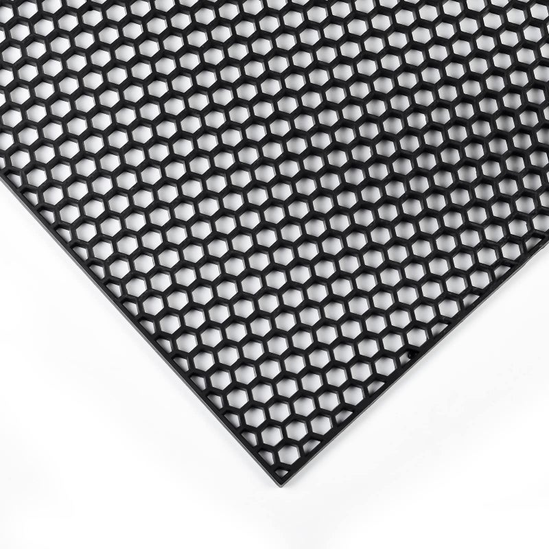 AggAuto 47"x16" ABS Plastic Universal Car Grill Mesh, Automotive Grille Insert Bumper Honeycomb Hole 10x10mm Grids Black - Image 1