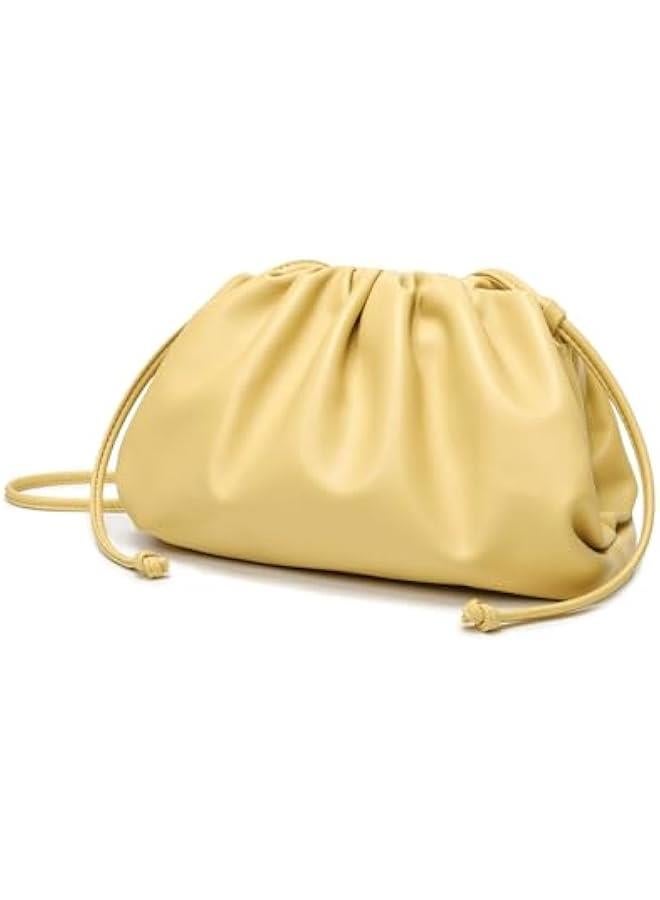 Arabest Dressy Pleated Vegan Leather Clutch Purse Super Soft Cloud Dumpling Clutch Bag for Women PU Evening Purse Handbag - Image 1