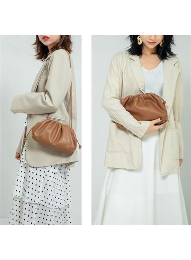 Arabest Dressy Pleated Vegan Leather Clutch Purse Super Soft Cloud Dumpling Clutch Bag for Women PU Evening Purse Handbag - Image 5