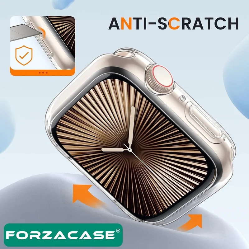 فورزاكاس Apple Watch 10 46MM Open Front Hard Plastic Rubber Case - FC380