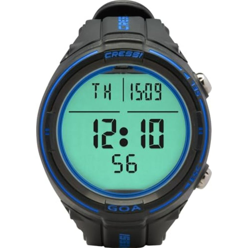 Goa Dive Computers: underwater diving computers for professional divers, made of durable titanium alloy, black with blue accents, featuring ultra-precise depth and decompression tracking - Image 2