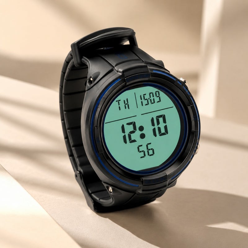 Goa Dive Computers: underwater diving computers for professional divers, made of durable titanium alloy, black with blue accents, featuring ultra-precise depth and decompression tracking - Image 1