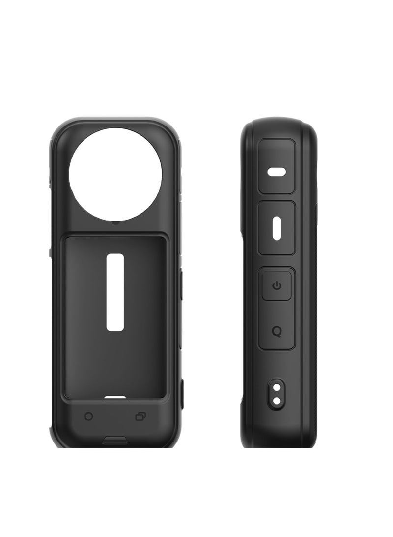Action Camera Accessories Kit Compatible for Insta360 X4 Silicone Protective Cover Case Lens Guard Cap Tempered Glass Screen Protector Film  - Image 2