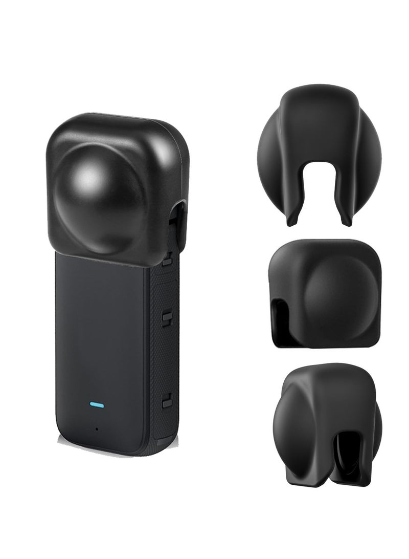 Action Camera Accessories Kit Compatible for Insta360 X4 Silicone Protective Cover Case Lens Guard Cap Tempered Glass Screen Protector Film  - Image 3