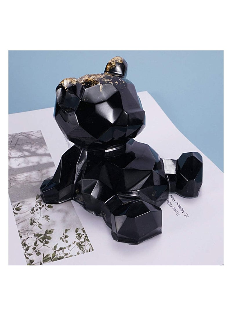 SYOSI قالب دب من الراتنج ثلاثي الأبعاد للحرف اليدوية، قالب صب للرائد من الراتنج الكريستالي دب كرتوني، قالب سيليكون لصنع دب كرتوني، حامل هاتف من راتنج الإبوكسي، قالب دب للحرف اليدوية، الزينة - Image 5