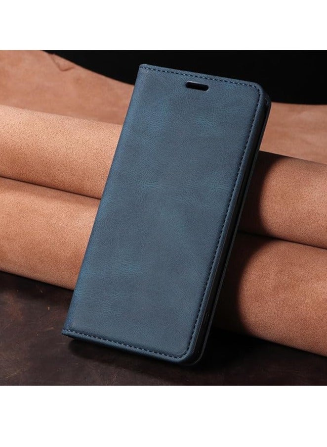 Mmmon For Samsung Galaxy S23 Ultra Wallet Case with strap,Premium Flip Leather Card Holder Shockproof Phone Case Cover for Samsung Galaxy S23 Ultra (Dark Blue)  - Image 3