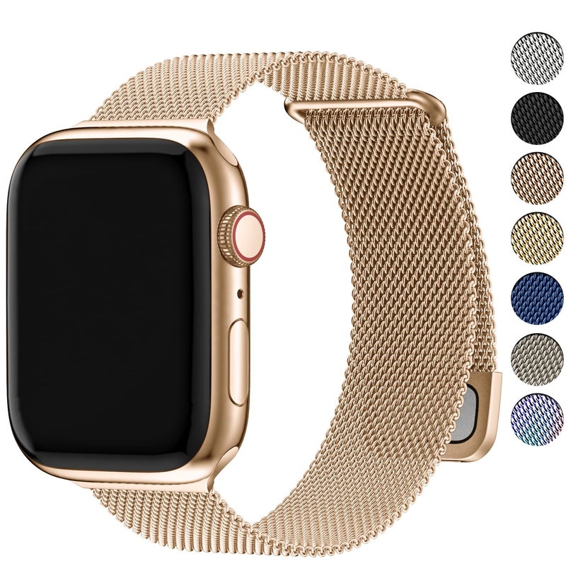 Fullmosa Compatible with Apple Watch Strap 49mm 46mm 45mm 44mm 42mm 41mm 40mm 38mm Women Men, Milanese Loop iWatch Band for Ultra 2/1 Series 10 9 8 7 6 5 4 3 2 1 SE SE2 - Image 1