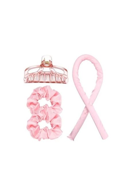 Heatless Hair Curlers – No Heat Satin Curling Rod Headband Set for Long Hair to Sleep In with Hair Clip and Scrunchies, Overnight Soft Lazy Curly Hair Accessories for Women Natural Curly Hair 1PC (RANDOM COLOR)