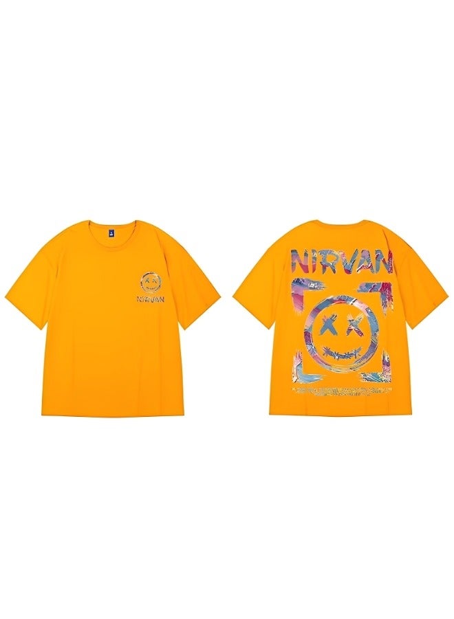 HALAMODO Men's Crew T-Shirts with Fashion Pattern Classic Everyday Soft T-Shirt Casual Loose Tee Summer Cotton T-Shirt Full-Cut Cotton Pocket Tee - Image 4