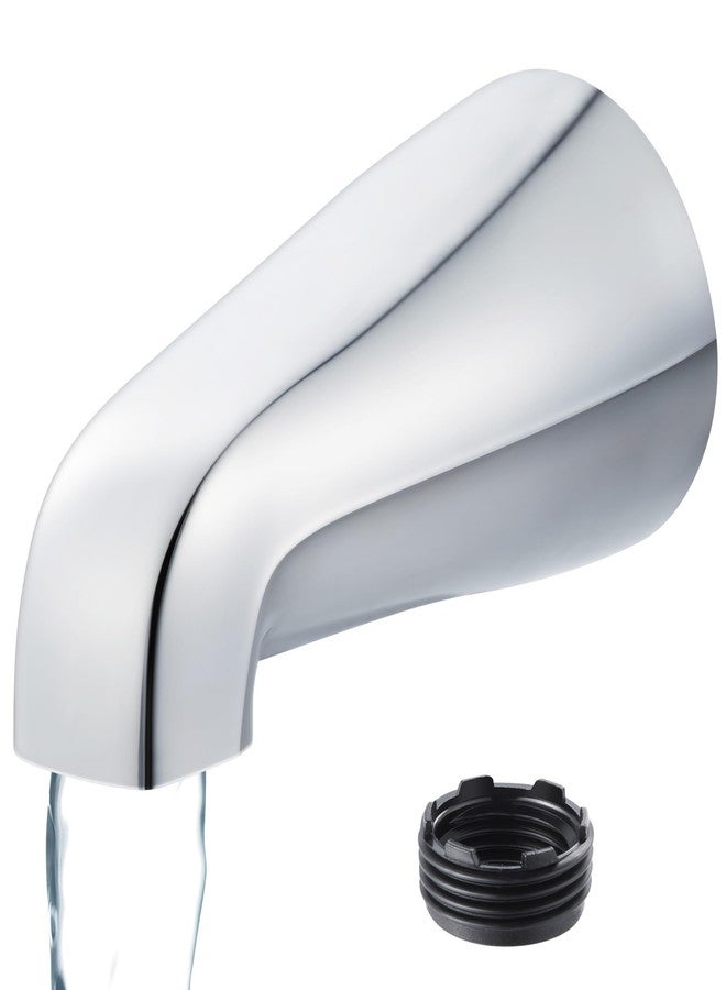 Dreyoo صنبور حوض استحمام عالمي من Dreyoo مع محول، صنبور حوض استحمام للحمام مقاس 5 بوصات بدون محول، مناسب لوصلات الخيط الداخلي IPS مقاس 1/2 بوصة و3/4 بوصة وعلامات تجارية لحنفيات الحوض/الدش (كروم) - Image 1