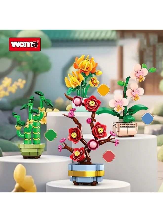 Bonsai Building Blocks Set STEM Educational DIY Flower Models Kit ABS - Image 2