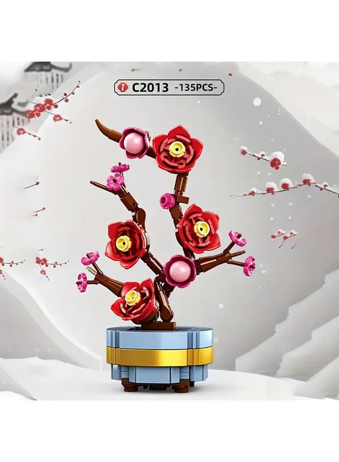 Bonsai Building Blocks Set STEM Educational DIY Flower Models Kit ABS - Image 5