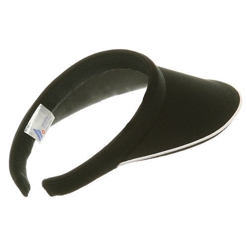 Mega Cap MG Women's Piping Clip On Visor Black - Image 3