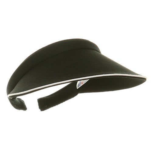 Mega Cap MG Women's Piping Clip On Visor Black - Image 4