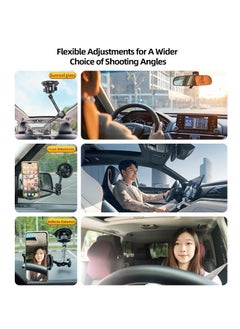 OLUDENIZ LanParte Aluminum Alloy Magic Arm with Phone Clamp Suction Cup Mount - Mobile Phone Holder for Car Navigation and Video Shooting  - Image 5