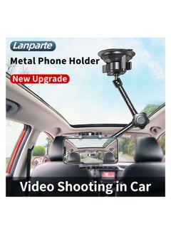OLUDENIZ LanParte Aluminum Alloy Magic Arm with Phone Clamp Suction Cup Mount - Mobile Phone Holder for Car Navigation and Video Shooting  - Image 4