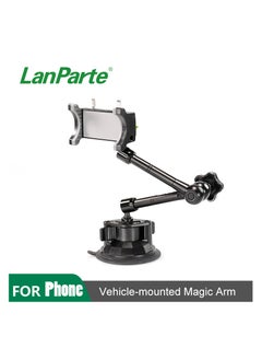 OLUDENIZ LanParte Aluminum Alloy Magic Arm with Phone Clamp Suction Cup Mount - Mobile Phone Holder for Car Navigation and Video Shooting  - Image 3