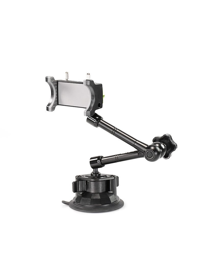 LanParte Aluminum Alloy Magic Arm with Phone Clamp Suction Cup Mount - Mobile Phone Holder for Car Navigation and Video Shooting - Image 2