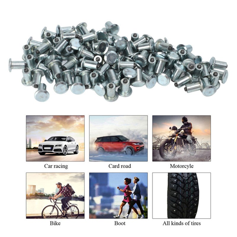 100PCS Truck Tire Studs Universal Carbon Steel Aluminum Carbide Truck Tires Spikes for Off Road Vehicle Forklift - Image 1