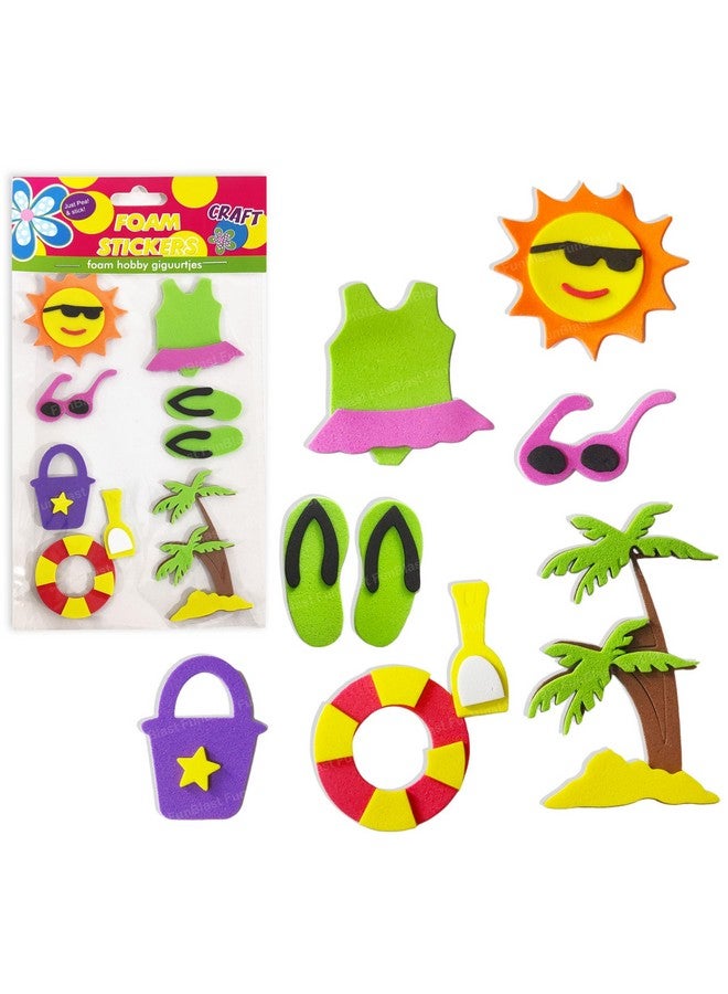 فنبلاست ملصقات إسفنجية من فن بلاست - ملصقات منفوخة ذاتية اللصق ثلاثية الأبعاد للأطفال، ملصقات بطابع كرتوني للأعمال الفنية والحرفية، وحجز القصاصات، والديكور، وأعمال المشاريع للأطفال - متعددة الألوان - Image 1