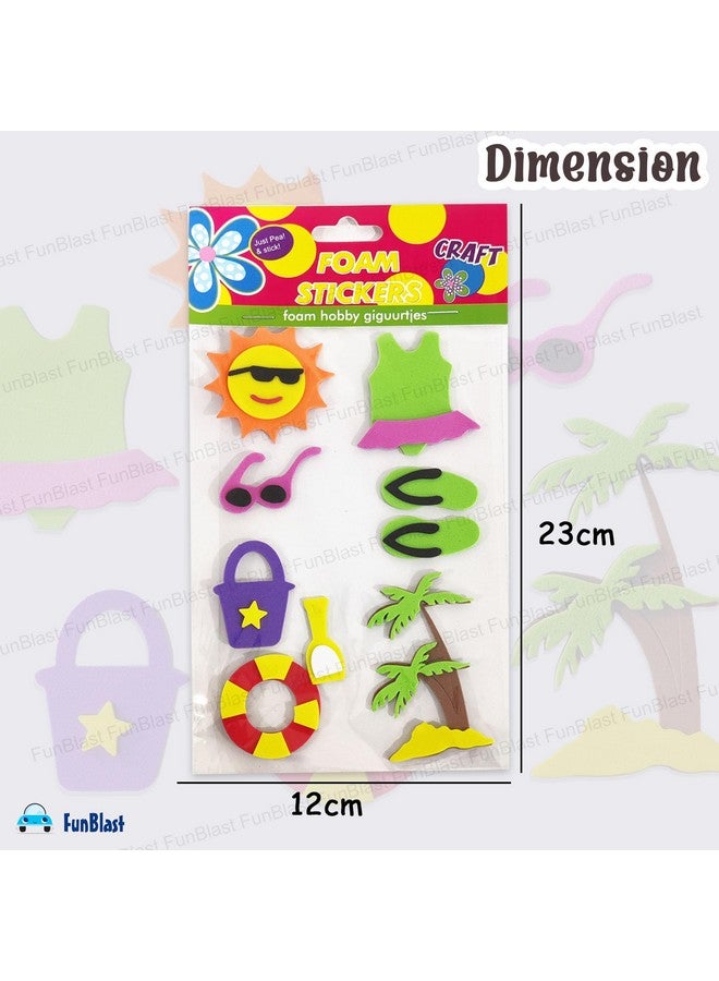 فنبلاست ملصقات إسفنجية من فن بلاست - ملصقات منفوخة ذاتية اللصق ثلاثية الأبعاد للأطفال، ملصقات بطابع كرتوني للأعمال الفنية والحرفية، وحجز القصاصات، والديكور، وأعمال المشاريع للأطفال - متعددة الألوان - Image 3