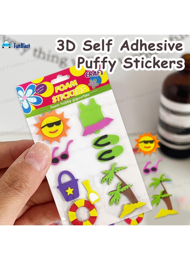فنبلاست ملصقات إسفنجية من فن بلاست - ملصقات منفوخة ذاتية اللصق ثلاثية الأبعاد للأطفال، ملصقات بطابع كرتوني للأعمال الفنية والحرفية، وحجز القصاصات، والديكور، وأعمال المشاريع للأطفال - متعددة الألوان - Image 5