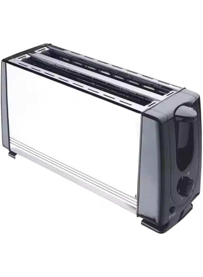 MUNTAQI Stainless Steel Slice Bread Toaster with Adjustable Browning Control, Stop Function & Removable Crumb Tray – 2 Slice Breakfast Toaster Machine - Image 1