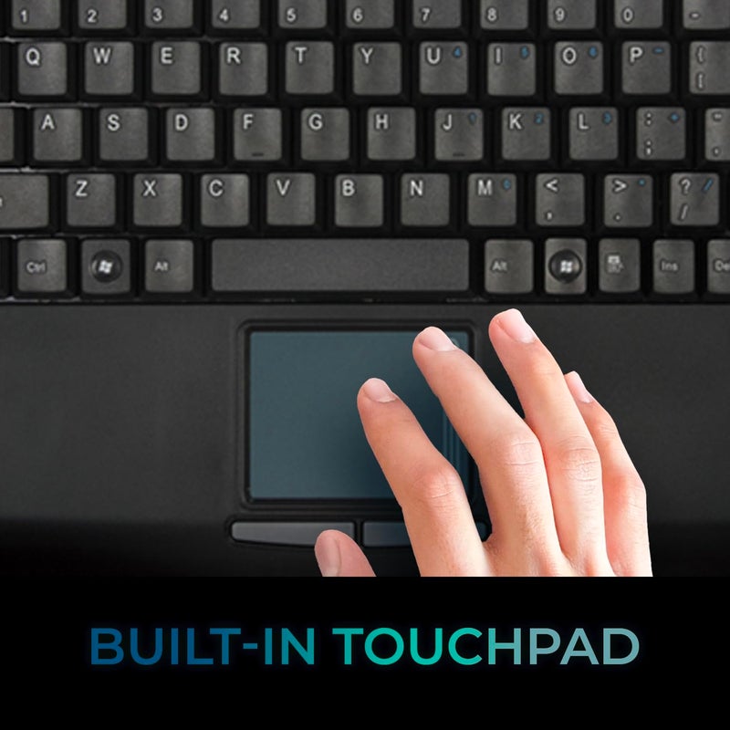 Adesso AKB-425UB - Easytouch Rackmount USB Touchpad Keyboard, Black - Image 5