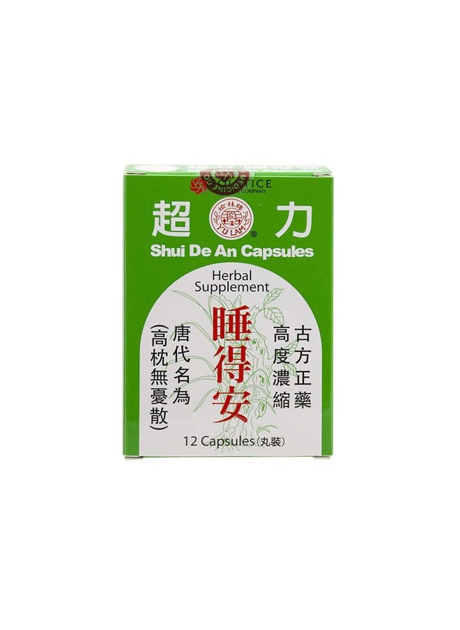 Solstice Medicine Company Shui De An Capsules Herbal Supplement (12 Capsules per box) (2 Boxes)  - Image 1