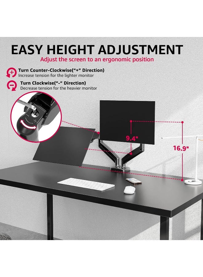 REDRAGON GMK915 Dual Monitor Mount Stand - Image 4
