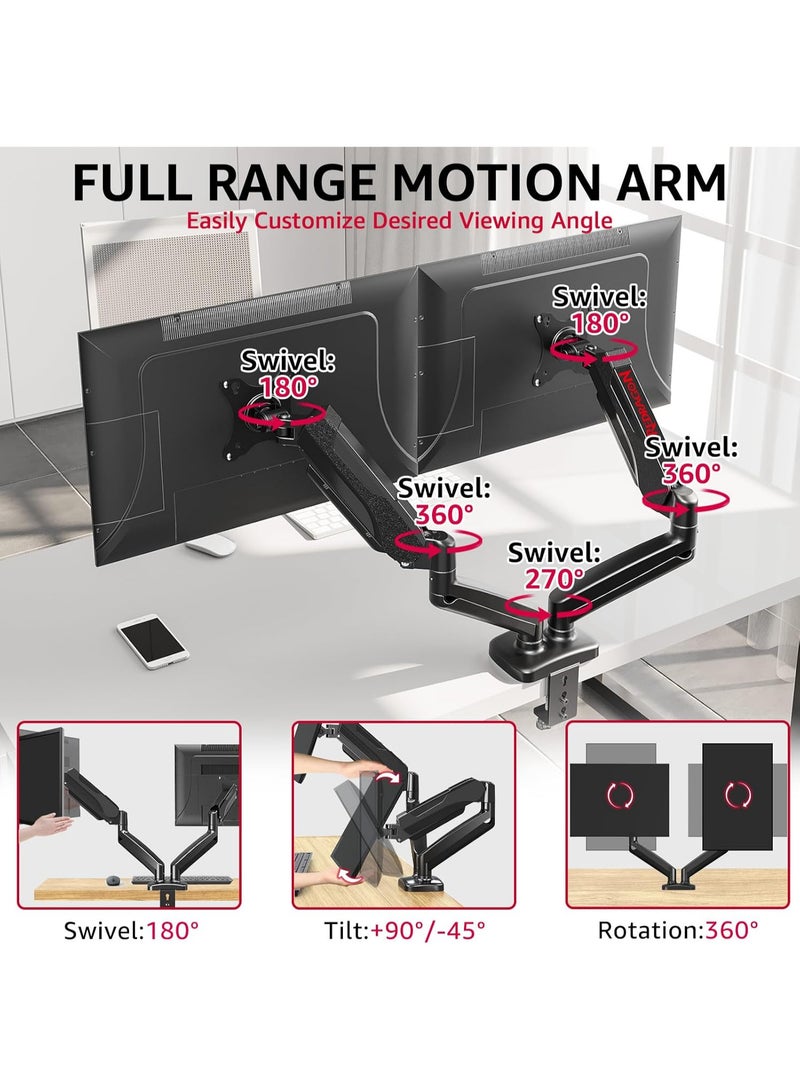 REDRAGON GMK915 Dual Monitor Mount Stand - Image 2