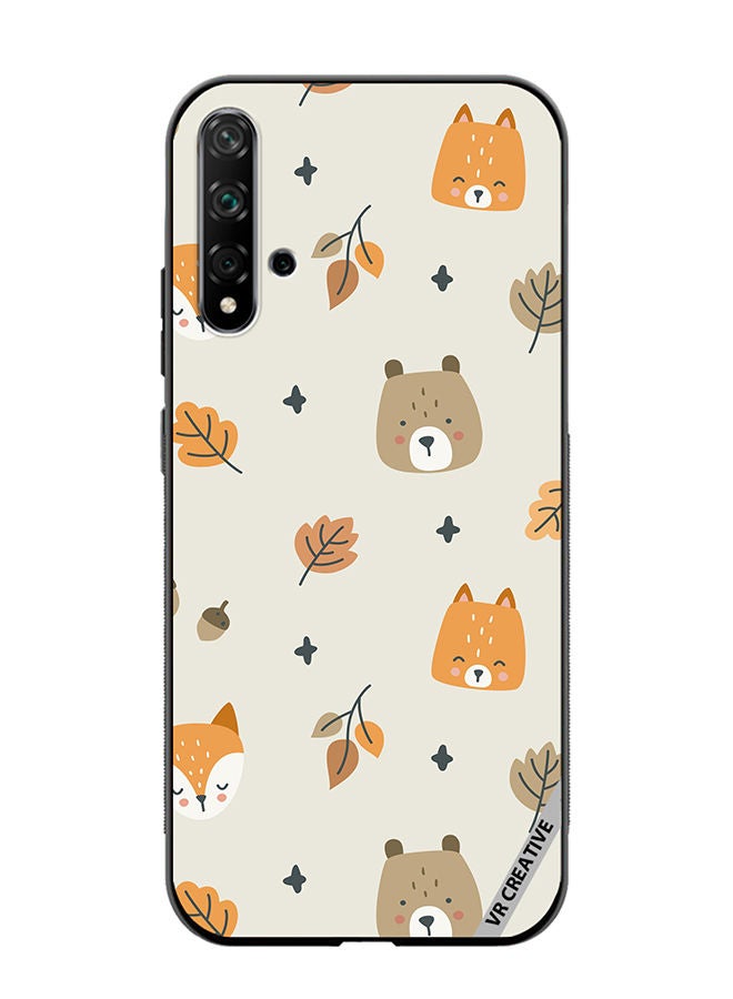 VR CREATIVE Protective Case Cover For Huawei Nova 5T Fox And Squirrel Design Multicolour - Image 1