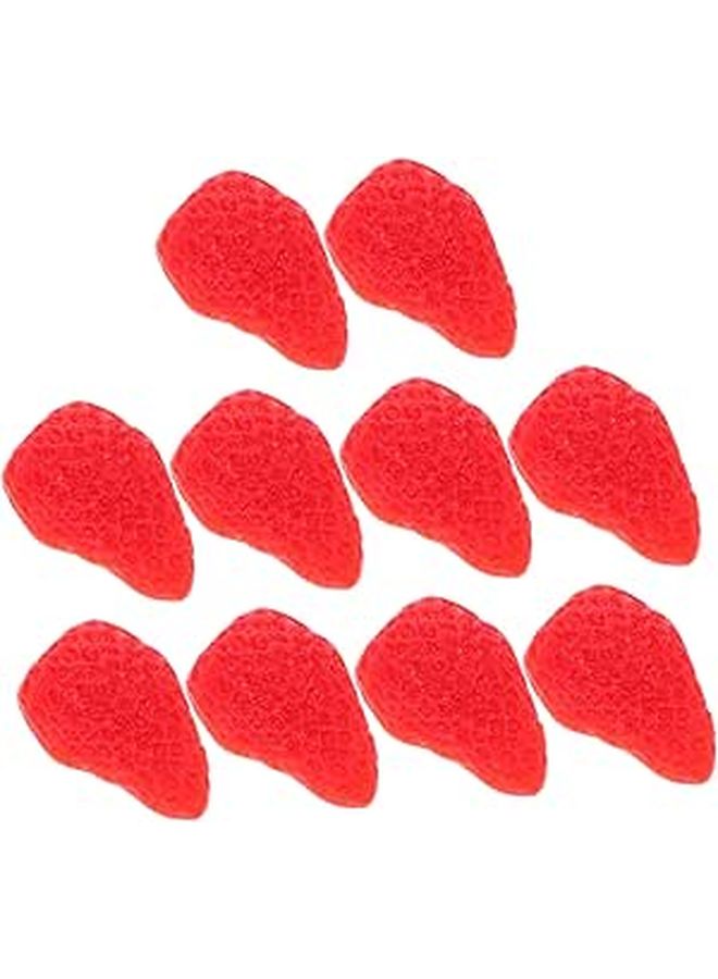 10Pcs Realistic Half Strawberry Miniature Fruit Photography Props Vibrant For Market Displays - Image 1