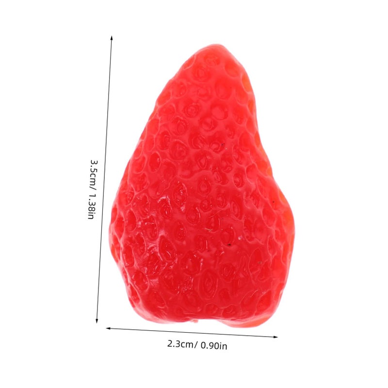 10Pcs Realistic Half Strawberry Miniature Fruit Photography Props Vibrant For Market Displays - Image 3