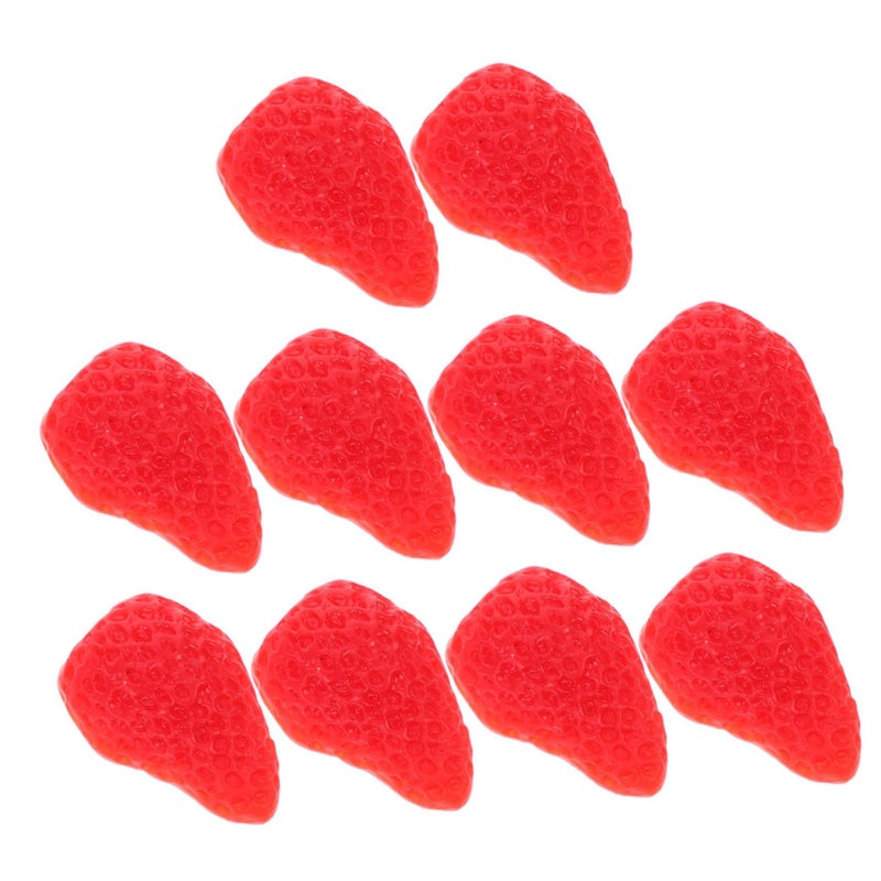 10Pcs Realistic Half Strawberry Miniature Fruit Photography Props Vibrant For Market Displays - Image 2