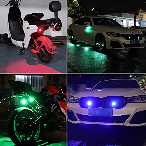 US1984 7 Colors 31 Modes LED Aircraft Strobe Lights for Auto Car Drone Bicycle Bike Helmet Warning Lights, Led Strobe Light with Memory Function, Warning Rear Light for Motorcycle and car (4pcs) - Image 2
