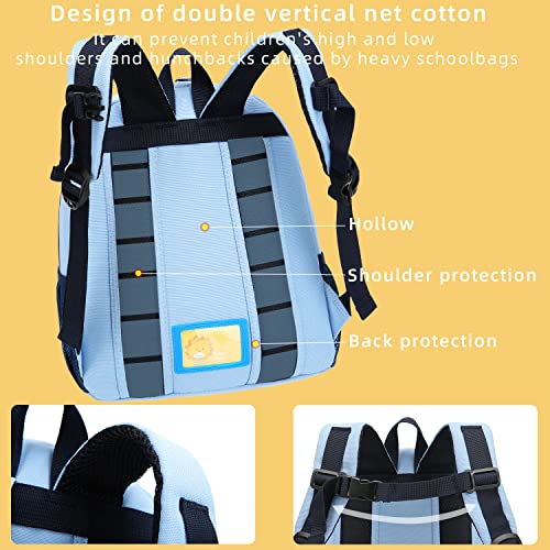 willikiva Car Dinosaur Kids Toddler Backpack for Boys and Girls Children Waterproof Preschool Bag(Blue Music Party) - Image 5