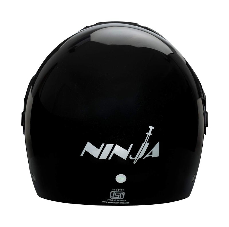 Studds Ninja Concept Eco Open Face Helmet- Black (Xl) - Image 4