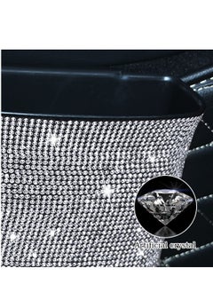 Excefore Car Trash Can, Hanging Wastebasket with Sparkling Rhinestones,  for Desk Car small-trash Portable Mini Dustbin, Vehicle Litter Storage Accessories, Office Kitchen Home  - Image 5